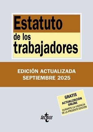 ESTATUTO DE LOS TRABAJADORES (2025) | 9788430993062 | EDITORIAL TECNOS | Llibreria La Gralla | Librería online de Granollers
