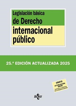 LEGISLACIÓN BÁSICA DE DERECHO INTERNACIONAL PÚBLICO (2025) | 9788430993086 | EDITORIAL TECNOS | Llibreria La Gralla | Librería online de Granollers