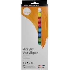 SET ACRILICS 12 TUBS SIMPLI DALER-ROWNEY | 5011385949391 | D126500012 | Llibreria La Gralla | Librería online de Granollers