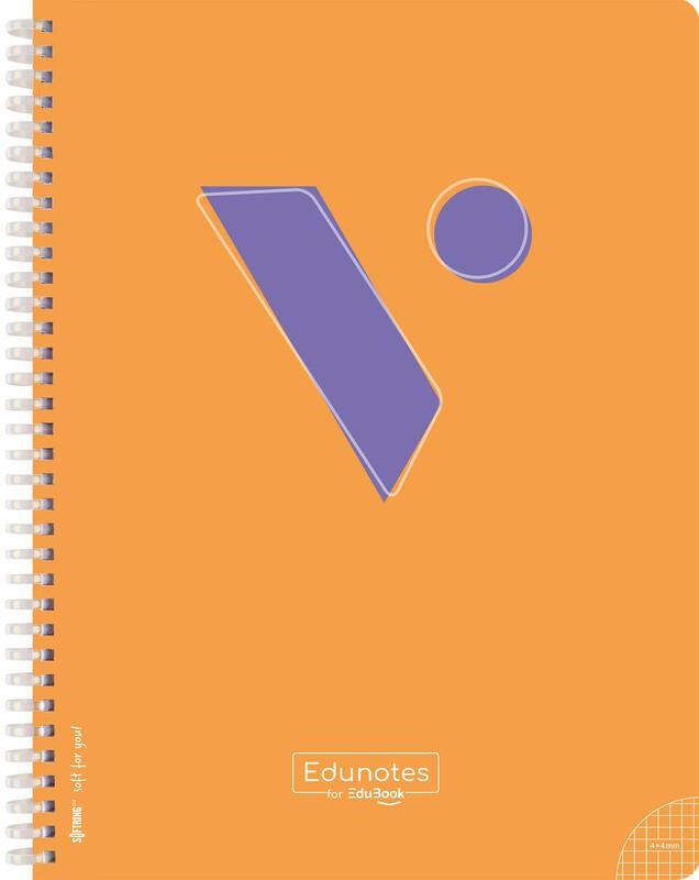 EDUNOTES LIBRETA A4 ESPIRAL NARANJA 80 HOJAS CUADRICULA 4X4  CON QR A CONTENIDO | 9788410962569 | AAVV | Llibreria La Gralla | Llibreria online de Granollers