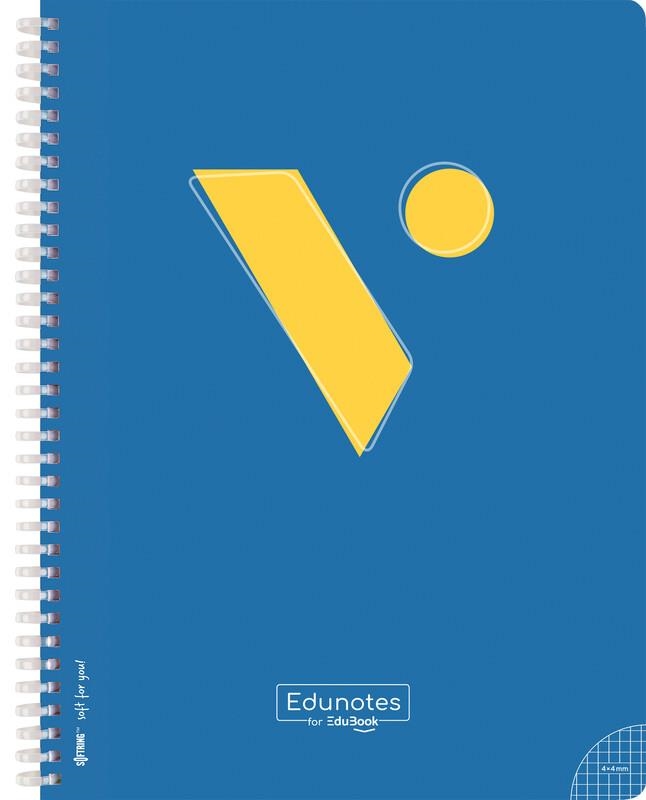 EDUNOTES LIBRETA A4 ESPIRAL AZUL 80 HOJAS CUADRICULA 4X4  CON QR A CONTENIDO EDU | 9788411939980 | AAVV | Llibreria La Gralla | Llibreria online de Granollers