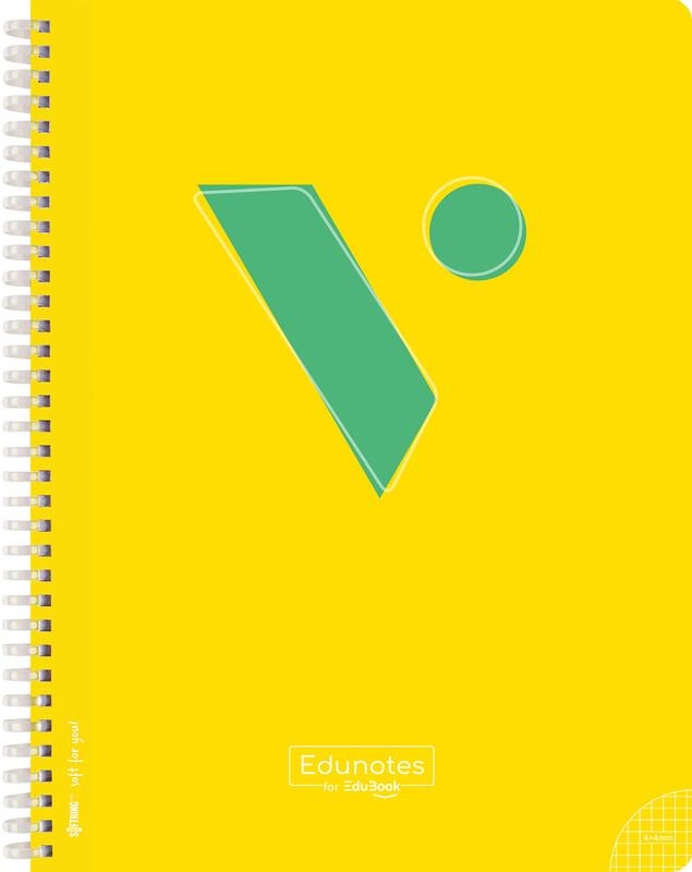 EDUNOTES LIBRETA A4 ESPIRAL AMARILLA 80 HOJAS CUADRICULA 4X4  CON QR A CONTENIDO | 9788410962545 | AAVV | Llibreria La Gralla | Llibreria online de Granollers