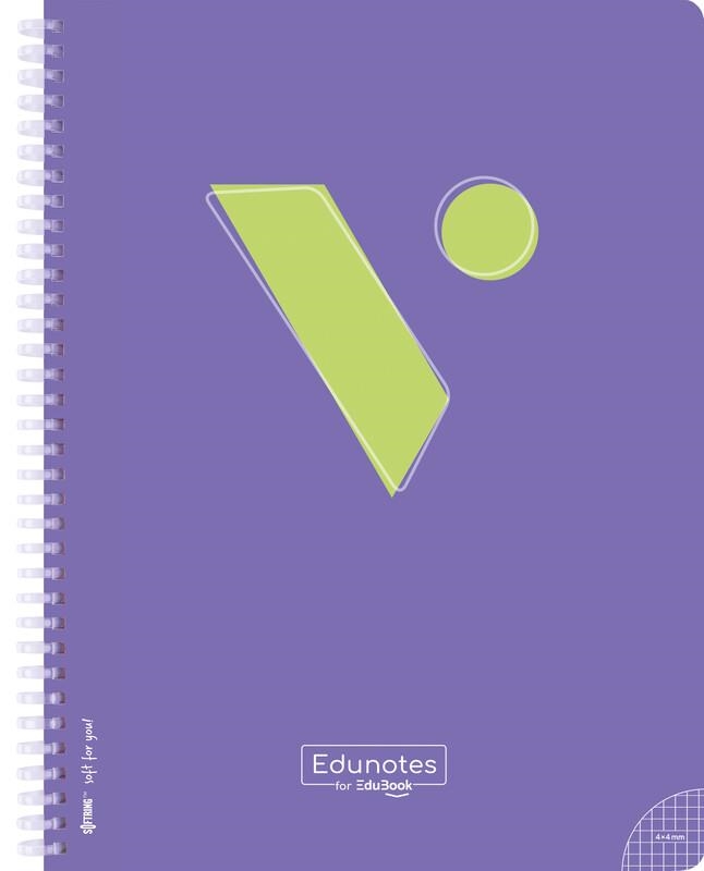 EDUNOTES LIBRETA A4 ESPIRAL LILA 80 HOJAS CUADRICULA 4X4  CON QR A CONTENIDO EDU | 9788411939997 | AAVV | Llibreria La Gralla | Llibreria online de Granollers