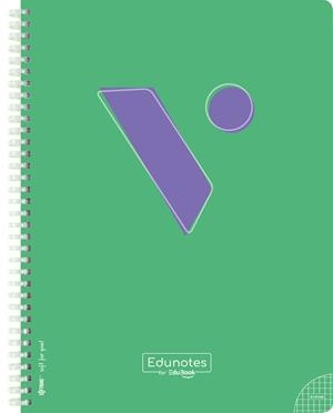 EDUNOTES LIBRETA A4 ESPIRAL VERDE 80 HOJAS CUADRICULA 4X4  CON QR A CONTENIDO ED | 9788468299990 | AAVV | Llibreria La Gralla | Librería online de Granollers