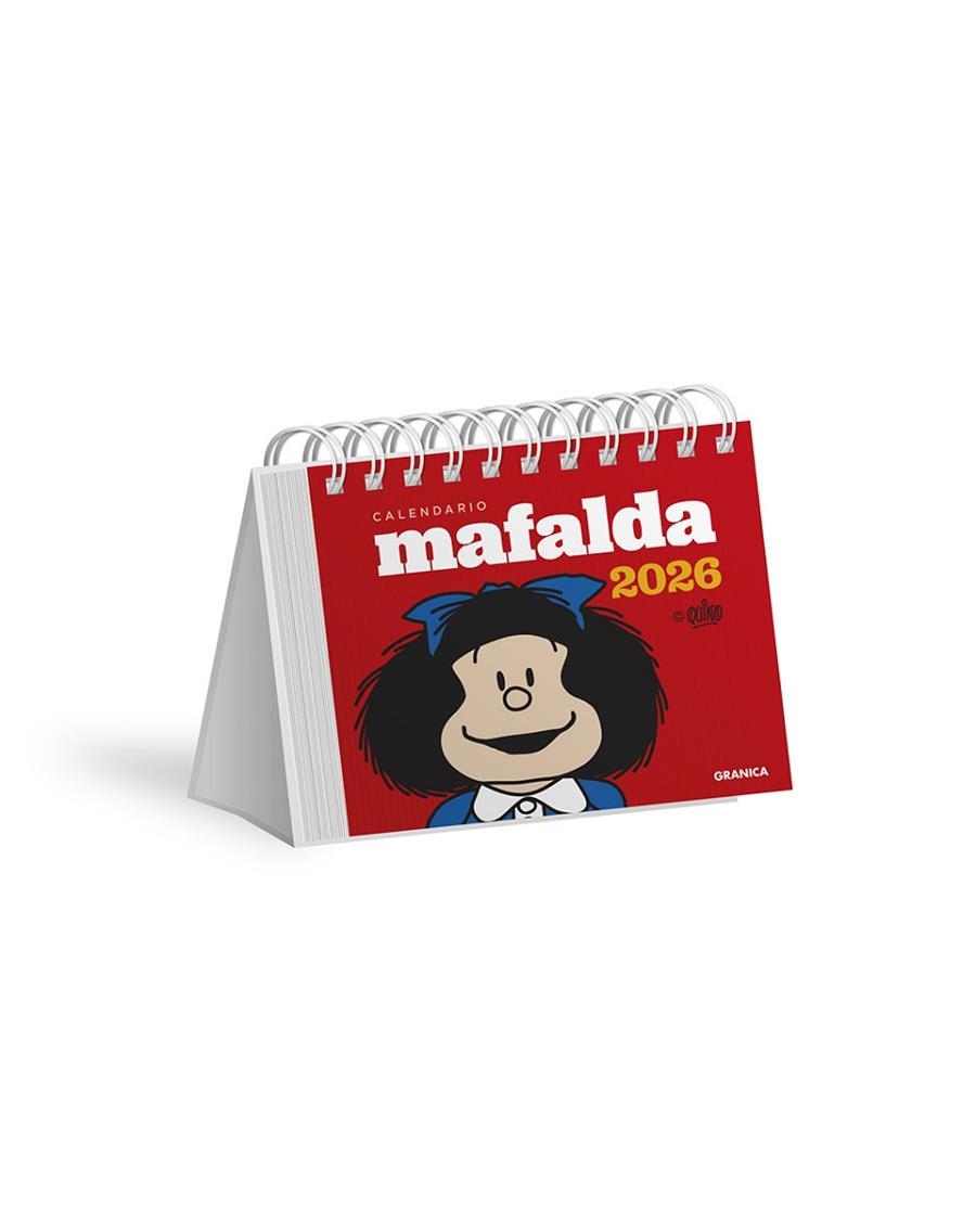 MAFALDA 2026, CALENDARIO ESCRITORIO ROJO | 9786316693181 | QUINO | Llibreria La Gralla | Llibreria online de Granollers