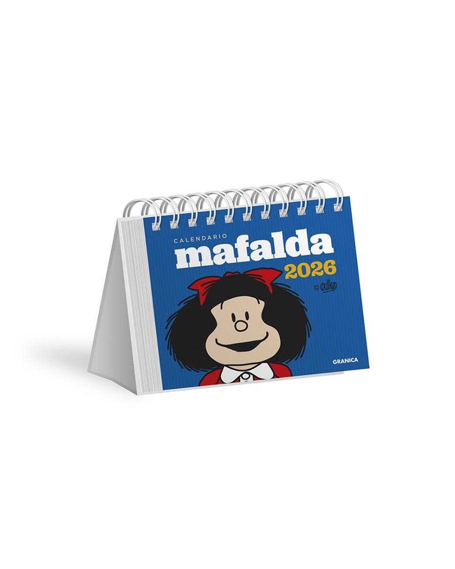 MAFALDA 2026, CALENDARIO ESCRITORIO AZUL | 9786316693198 | QUINO | Llibreria La Gralla | Llibreria online de Granollers