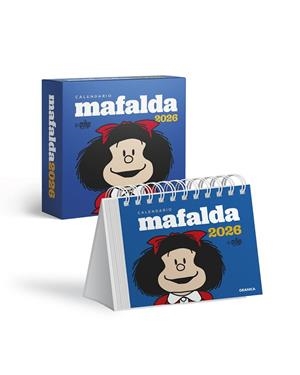 MAFALDA 2026, CALENDARIO ESCRITORIO AZUL CON CAJA | 9786316693211 | QUINO | Llibreria La Gralla | Librería online de Granollers