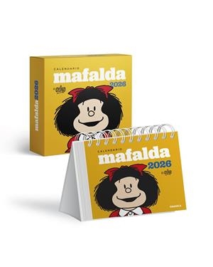 MAFALDA 2026, CALENDARIO ESCRITORIO AMARILLO CON CAJA | 9786316693426 | QUINO | Llibreria La Gralla | Librería online de Granollers