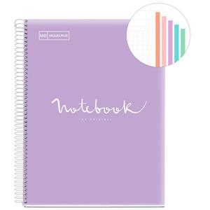 LLIBRETA NBOOK 5 A4 MR QUADRICULA 90 GR PLASTIC LAVANDA | 8422593460795 | MR46079 | Llibreria La Gralla | Librería online de Granollers
