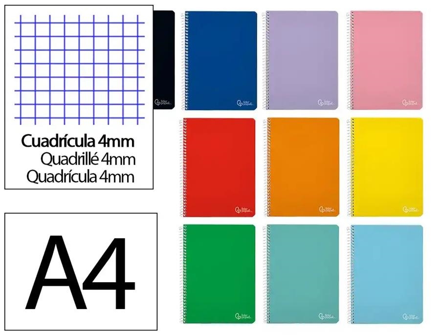 LLIBRETA A4 LIDERPAPEL QUADRICULA TAPA DURA 4X4 90 F | 8423473105157 | 171915 | Llibreria La Gralla | Llibreria online de Granollers
