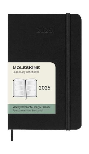 AGENDA MOLESKINE 2026 SETMANAL HORITZONTAL POCKET NEGRA TD | 8056999275303 | MOLESKINE | Llibreria La Gralla | Llibreria online de Granollers