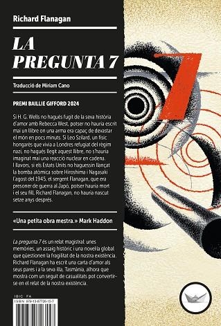PREGUNTA 7, LA | 9791387726157 | FLANAGAN, RICHARD | Llibreria La Gralla | Llibreria online de Granollers
