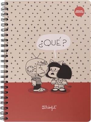 LLIBRETA A4 MR WONDERFUL ESPIRAL QUADRICULADA MAFALDA | 8445641066725 | AZE2140289 | Llibreria La Gralla | Librería online de Granollers