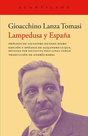 LAMPEDUSA Y ESPAÑA | 9788419958891 | LAMZA TOMASI, GIOACCHINO | Llibreria La Gralla | Llibreria online de Granollers