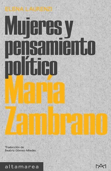 MARÍA ZAMBRANO | 9788418481840 | LAURENZI, ELENA | Llibreria La Gralla | Llibreria online de Granollers