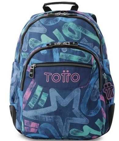 MOTXILLA TOTTO MORRAL ROOMIN RAYOL BLAU ROSA I VERD | 7704682068114 | TOTMA04ECO002-2526N-0LG | Llibreria La Gralla | Llibreria online de Granollers