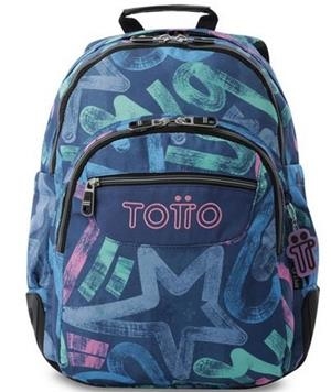 MOTXILLA TOTTO MORRAL ROOMIN RAYOL BLAU ROSA I VERD | 7704682068114 | TOTMA04ECO002-2526N-0LG | Llibreria La Gralla | Llibreria online de Granollers