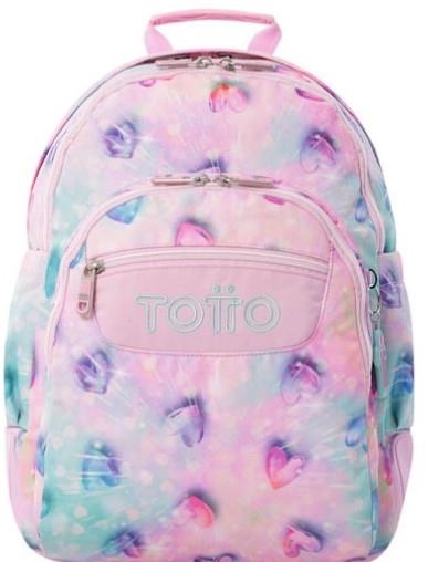 MOTXILLA TOTTO MORRAL RAYOL GLITTER ROSA CORS BLAU/LILA | 7704758345606 | TOTMA04ECO002-2511N-1KB | Llibreria La Gralla | Llibreria online de Granollers