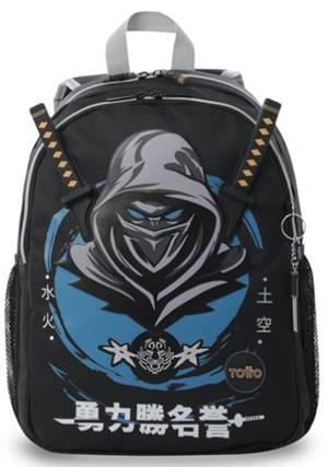 MOTXILLA TOTTO MORRAL HANZO M - NINJA NEGRA I BLAVA | 7704682092638 | TOTMJ04HNZ002-2526-6NR | Llibreria La Gralla | Librería online de Granollers