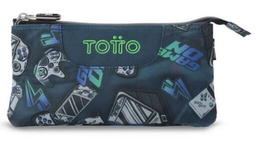 PORTATOT TOTTO MULTIÚS TABLERO BUTTON - GAMER BLAU 1 CREMALLERA 3 COMPARTIMENTS | 7704682064277 | TOTAC52ECO012-2526Z-5L7 | Llibreria La Gralla | Llibreria online de Granollers
