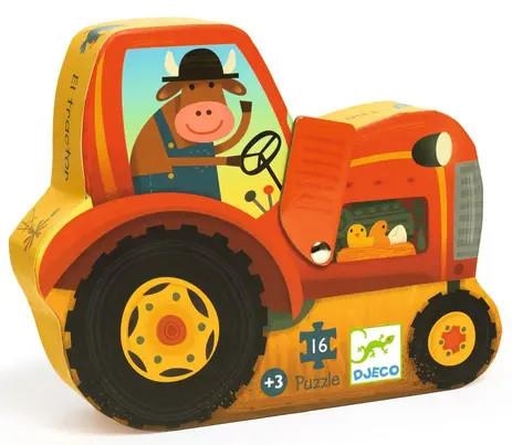 PUZZLE SILUETA TRACTOR | 3070900072756 | DJECO | Llibreria La Gralla | Librería online de Granollers