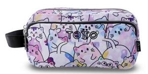 PORTATOT TOTTO MULTIUS AGAPEC GLITTER PAWS GATS ROSA/LILA 3 CREMALLERES 3 COMPARTIMENTS | 7704682063928 | TOTAC52ECO009-2521Z-1/2 | Llibreria La Gralla | Llibreria online de Granollers