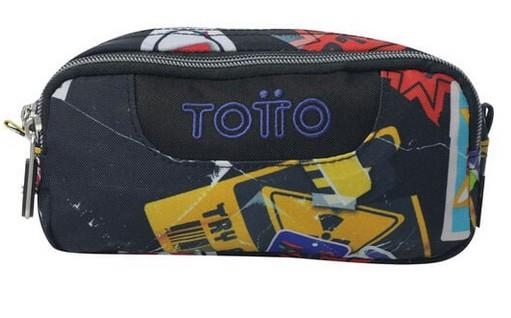 PORTATOT TOTTO MULTIUS SOBRE STICKY NEGRE 2 CREMALLERES 2 COMPARTIMENTS | 7704758117494 | TOTAC52ECO003-2516Z-8C5 | Llibreria La Gralla | Librería online de Granollers