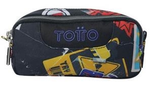 PORTATOT TOTTO MULTIUS SOBRE STICKY NEGRE 2 CREMALLERES 2 COMPARTIMENTS | 7704758117494 | TOTAC52ECO003-2516Z-8C5 | Llibreria La Gralla | Llibreria online de Granollers