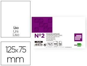 FITXA CARTOLINA BLANC LIDERPAPEL 75X125MM | 8423473035300 | FL02 | Llibreria La Gralla | Llibreria online de Granollers