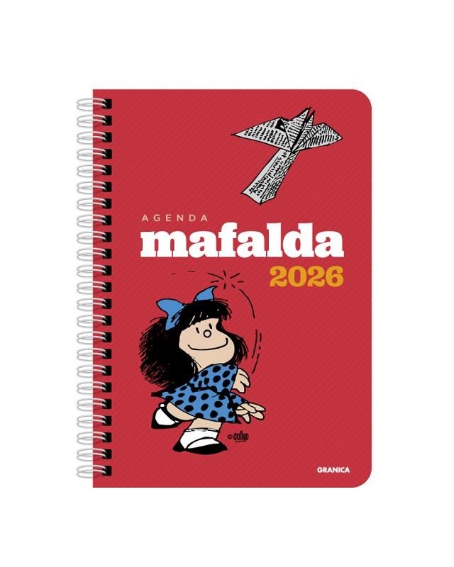 MAFALDA 2026, AGENDA ANILLADA COLUMNAS ROJA | 9786316693105 | QUINO | Llibreria La Gralla | Librería online de Granollers