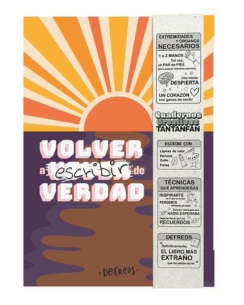 CUADERNO CREATIVO: VOLVER A ESCRIBIR DE VERDAD | 9788419434012 | DEFREDS | Llibreria La Gralla | Llibreria online de Granollers