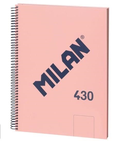 LLIBRETA MILAN 430 LLISA A4 80 F 95 GR ROSA | 8411574110231 | 57141E80P | Llibreria La Gralla | Librería online de Granollers