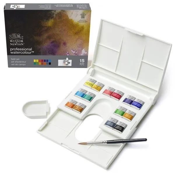 CAIXA AQUAREL·LES WINSOR& NEWTON 15 PASTILLES | 094376905342 | 0190049 | Llibreria La Gralla | Llibreria online de Granollers