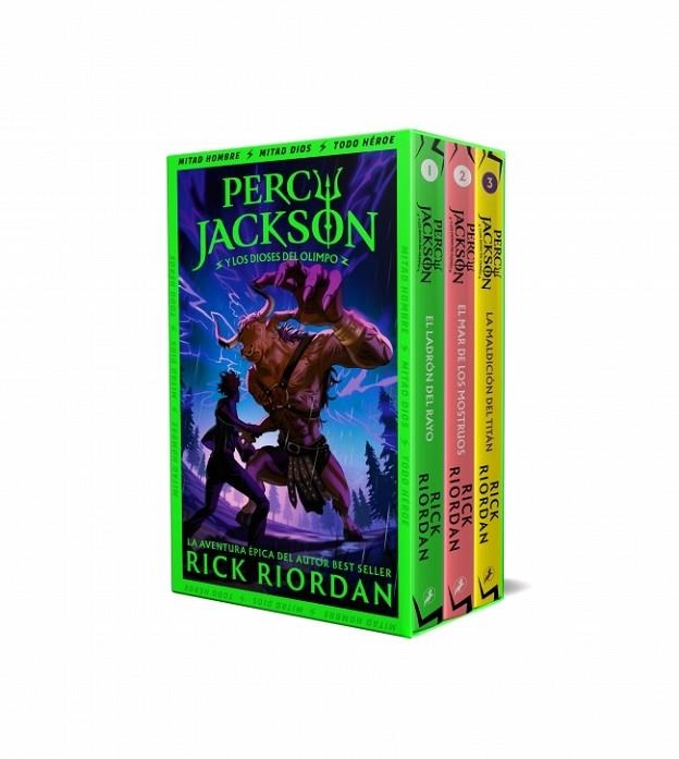 PERCY JACKSON Y LOS DIOSES DEL OLIMPO (ESTUCHE CON: EL LADRÓN DEL RAYO|EL MAR DE | 9788419868541 | RIORDAN, RICK | Llibreria La Gralla | Llibreria online de Granollers