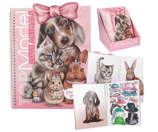 QUADERN PER DECORAR TOP MODEL CUTE ANIMALS +240 STICKERS DRESS ME UP | 4010070710316 | 0013736 | Llibreria La Gralla | Librería online de Granollers