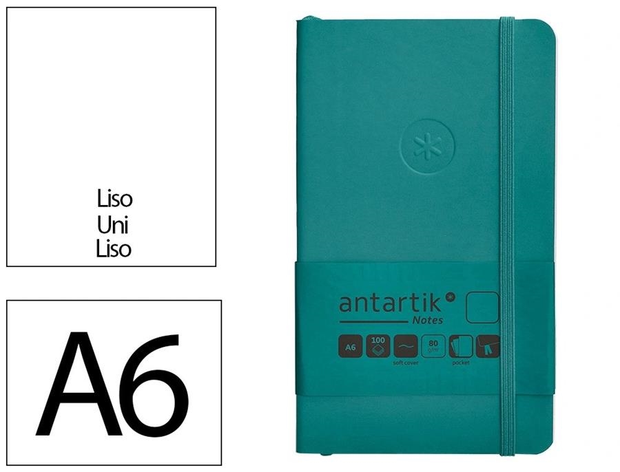 LLIBRETA A6 ANTARTIK LLIS 100F TT TURQUESA | 8423473080164 | 170137 | Llibreria La Gralla | Librería online de Granollers