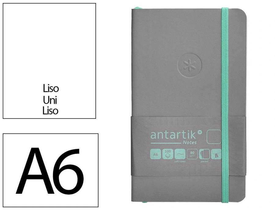 LLIBRETA A6 ANTARTIK LLIS 100F TT GRIS TURQUESA | 8423473080584 | 170179 | Llibreria La Gralla | Librería online de Granollers
