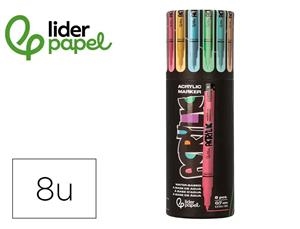 RETOLADORS 8 UN LIDERPAPEL ACRILICS 0,7MM COLORS VIUS | 8423473093126 | 17360 | Llibreria La Gralla | Llibreria online de Granollers