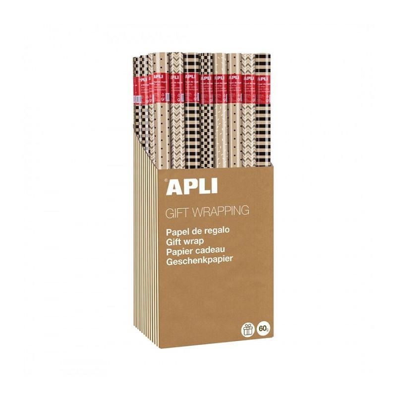 ROTLLE PAPER REGAL APLI 2M KRAFT NEGRE I BLANC | 8410782193241 | 19324 | Llibreria La Gralla | Llibreria online de Granollers