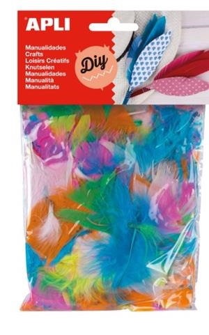 PLOMES DECORATIVES APLI 30 U DIFERENTS COLORS | 8410782132813 | 19590 | Llibreria La Gralla | Llibreria online de Granollers