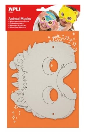 MASCARES CARTRO APLI PINTAR ANIMALS 6 U | 8410782136842 | 13684 | Llibreria La Gralla | Llibreria online de Granollers
