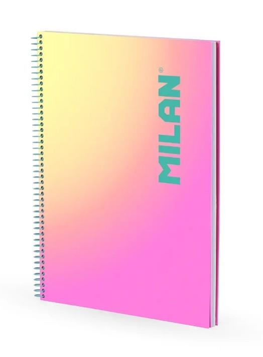 LLIBRETA A4 MILAN SUNSET ROSA RATLLES 90 F 95 GR | 8411574115076 | 57142E90SNP | Llibreria La Gralla | Librería online de Granollers