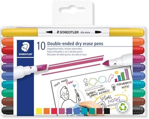 RETOLADOR DOBLE PUNTA STAEDTLER PISSARRA BLANCA 10 UN | 4007817169049 | 3010 TB 10 ST | Llibreria La Gralla | Llibreria online de Granollers