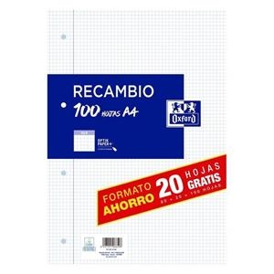 RECANVI A4 OXFORD QUADRICULAT 4X4 4F 80GR | 8427291066508 | 400 195 058 | Llibreria La Gralla | Llibreria online de Granollers