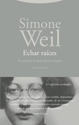 ECHAR RAÍCES | 9788413643571 | WEIL, SIMONE | Llibreria La Gralla | Llibreria online de Granollers