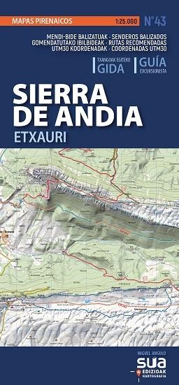 SIERRA DE ANDIA-ETXAURI - MAPA | 9788482169392 | ANGULO, MIGUEL | Llibreria La Gralla | Llibreria online de Granollers