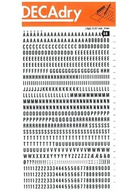 LLETRES TRANSFERIBLES APLI DECADRY NEGRES 4MM - 1F | 5413493998344 | DD68F | Llibreria La Gralla | Librería online de Granollers