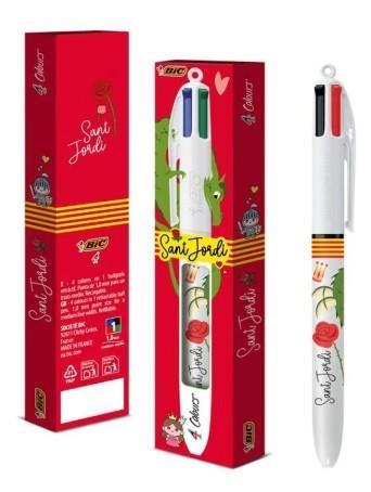 BOLIGRAF 4 COLORS BIC SANT JORDI | 3086124176125 | 306229 | Llibreria La Gralla | Llibreria online de Granollers
