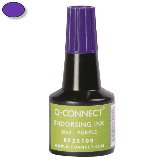 TINTA TAMPÓ 28ML VIOLETA Q-CONNECT | 5705831251090 | Llibreria La Gralla | Llibreria online de Granollers