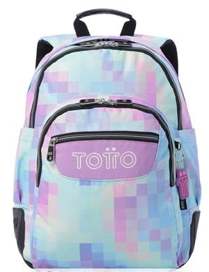 MOTXILLA TOTTO MORRAL RAYOL GLITTER ROSA/LILA/BLAU PURPURINA | 7704682201917 | MA04ECO002-2611N-3FW | Llibreria La Gralla | Librería online de Granollers